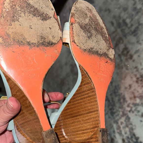 Vintage Fendi Woven Strap Wedge Sandals circa 2002 womens size 8.5 - Picture 6 of 6